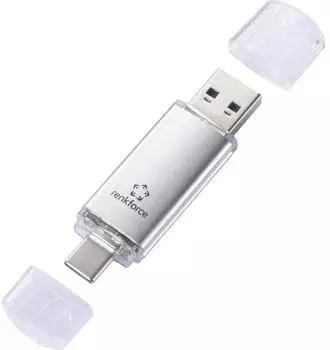 Renkforce RF-USBOS-240 USB-Stick 128GB USB-A/USB-C, silber (RF-7577906)