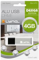 XLYNE 177555, Xlyne ALU USB-Stick 4 GB Aluminium 177555 USB-A (USB 2.0)