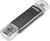 Hama 123925, Hama FlashPen "Laeta Twin " USB-Zusatzspeicher Smartphone/Tablet Grau
