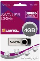 Xlyne 177559, Xlyne Swing USB-Stick 4GB Schwarz 177559 USB-A (USB 2.0)