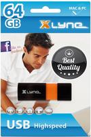 Xlyne 7164000, Xlyne Wave USB-Stick 64 GB Schwarz, Orange 7164000 USB-A (USB 2.0)