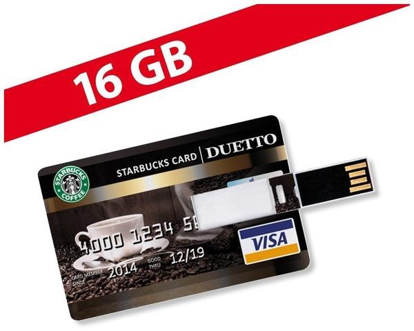 Cardanlight Europe 16 Gb Speicherkarte In Scheckkartenform Starbucks Card Usb