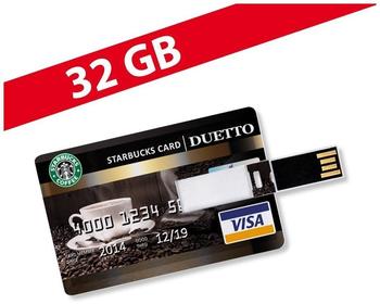 Cardanlight Europe 32 Gb Speicherkarte in Scheckkartenform Starbucks Card Usb