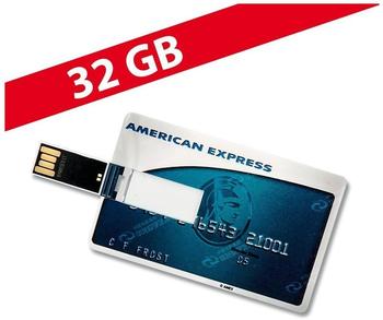 Cardanlight Europe 32 Gb Speicherkarte In Scheckkartenform American Express Frosted Usb