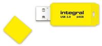 Integral Neon 64GB USB 3.0 gelb