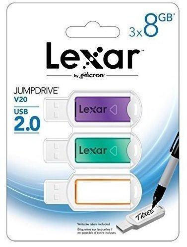 LEXAR LJDV20-8GBABEUW3 V20 8GB USB 2.0-Stick (3 Stück)