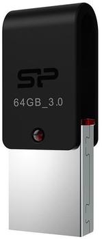 Silicon Power Mobile X31 - USB-Flash-Laufwerk - 64 GB USB Schwarz,