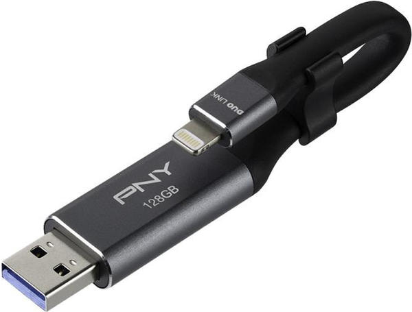 PNY Duo-Link 3.0 128 GB grau USB 3.0
