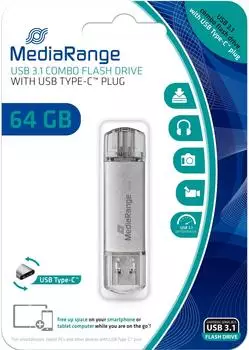 MediaRange USB 3.0 Kombo Typ-C 64GB