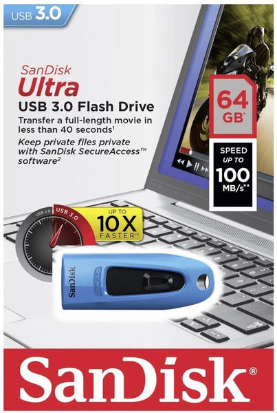 SanDisk Ultra USB 3.0 64GB blau Test: ❤️ TOP Angebote ab 11,30 € (Juni  2022) Testbericht.de
