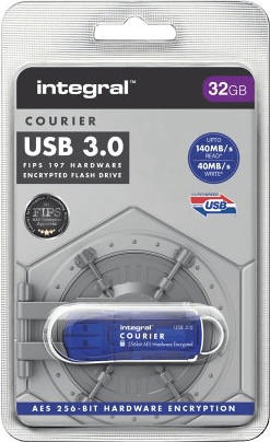 Integral Courier FIPS 197 Encrypted USB 3.0 32GB