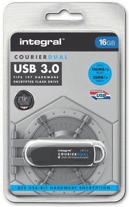 Integral Courier DUAL FIPS 197 Encrypted USB 3.0