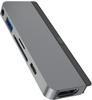 HYPER HY-HD319B-GRAY, HYPER HyperDrive 6in1 USB-C Hub für iPad Pro - space...