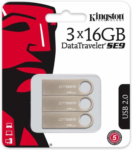 Kingston DataTraveler SE9 16GB 3-Pack