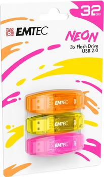 Emtec C410 Neon 32GB 3-Pack