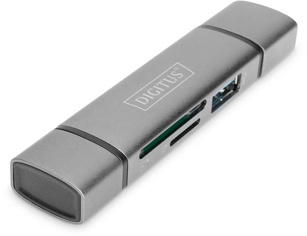 Digitus Dual Card Reader USB-CUSB 3.0, OTG, Kartenleser grau