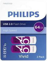 Philips FM64FD05B Vivid Edition 2.0 - USB-Flash-Laufwerk - 64 GB - USB 2.0 (Packung