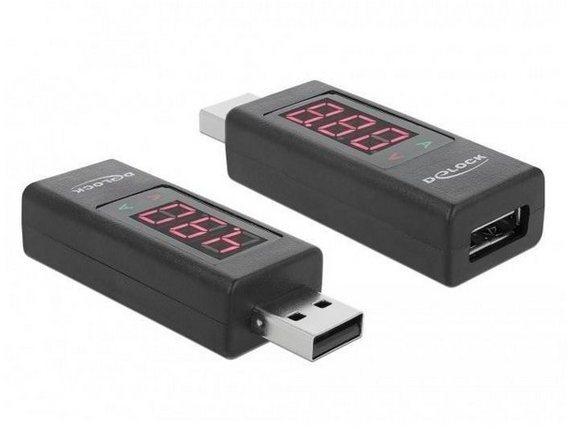DeLock - USB-Spannungs- und Stromprüfer - Schwarz (65569)