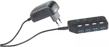 Pearl Xystec Aktiver USB-3.0-Hub – Vielseitige Anschlussmöglichkeiten für Ihre Geräte