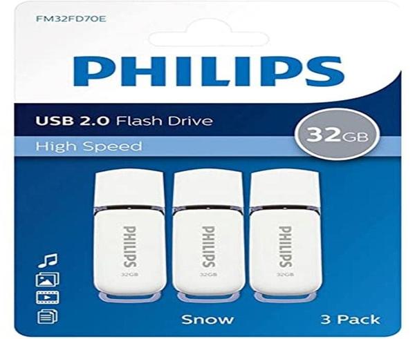 Philips (USB 2.0, Lesegeschwindigkeit 23,00 MB/s, 32GB, USB2.0, 3-pack)