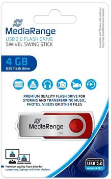MediaRange USB Speicherstick 4GB 4GB rot/silber (MR907-RED)