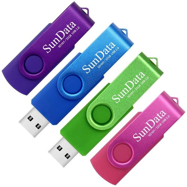 SunData USB Pendrive Pack USB 2.0 Bunt (Restauriert A+)