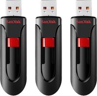 SANDISK Cruzer Glide 32GB, USB-A 2.0, 3er-Pack