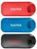 SanDisk Cruzer Snap USB 32G 3Pack Black/Blue/Red (SDCZ62-032G-G46T)