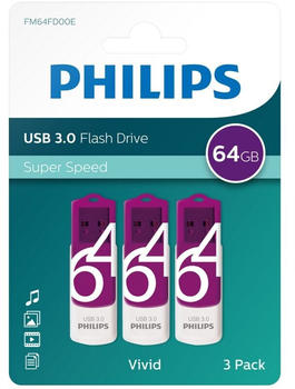 Philips Vivid Edition 3.0 - 64 GB 3-Pack