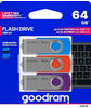 Goodram USB-Stick »UTS3 MIX 64GB USB 3.0 3 PACK«, (USB 3.0 Lesegeschwindigkeit 60
