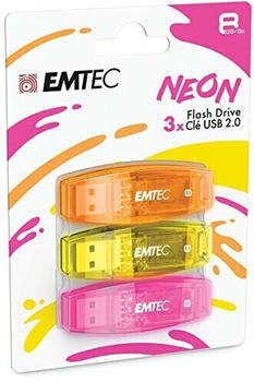 Emtec C410 Neon 8GB 3-Pack