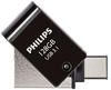 Philips PHUSB128G2IN1OTGGU3C, Philips 2 in 1 OTG 128GB USB 3.1 + USB C Midnight...