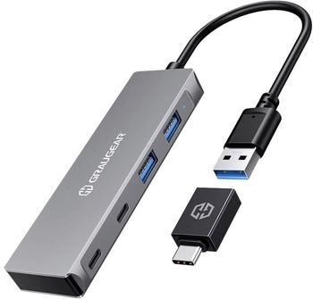 Graugear 4-Port USB 3.0 Hub (G-HUB2A2C-AC)