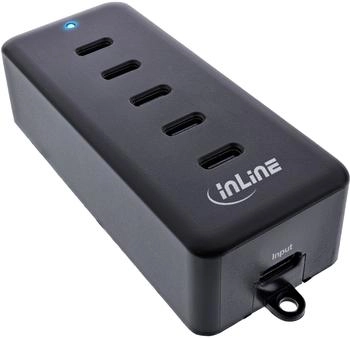 InLine 5-Port USB-C PowerHub Ladeger&auml;t-Erweiterung max. 100W schwarz (31515D)