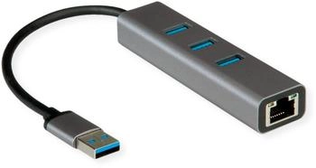 Roline USB 3.2 Gen 1 Gigabit Ethernet Adapter + USB Hub (12.02.1112)