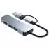 Value Metall USB-Hub 4-Port, 1x USB-A 3.2 Gen1 + 3x USB-A 2.0, Kabel USB-A+C (12.99.1145)