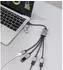 Renkforce RF-HUB-300 USB-A Hub 4-Port USB 3.0 5GBit/s Aluminiumgehäuse grau (RF-6861934)