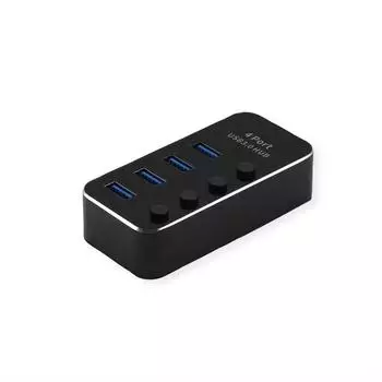 Roline USB 3.2 Gen1 Hub, 4x Typ-A, Ports einzeln schaltbar (14.02.5056)