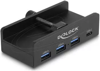 DeLock USB-Hub 4-Port 5Gbps mit Sicherungsschraube (64284)