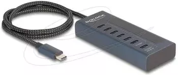 DeLock USB 10Gbps Hub 7x USB-C, PD 20W (64288)