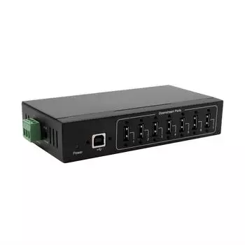 Exsys USB 2.0 Industrie-Hub 7-Port, Metall, Tisch/Wand/DIN-Rail (EX-11217HMVS)