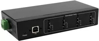 Exsys USB 2.0 Metall-Hub 4-Port DIN-Rail 15kV ESD-Schutz (EX-11214HMVS)