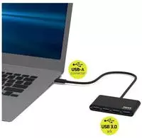 PORT Designs PORT Connect - Hub - 4 x SuperSpeed USB 3.0