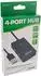 InLine USB 2.0 Hub 4-Port, schwarz, Kabel 30cm (33293I)