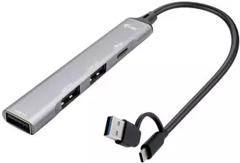 I-Tec Metal HUB USB-A/USB-C, 1x USB-C 3.1, 3x USB 2.0