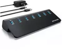 Primewire Usb 3.2 Gen2 Hub, 7 Port Aktiver Verteiler Mit Netzteil, 10 Gbit/s