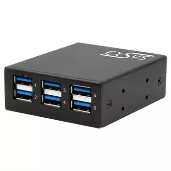 Exsys EX-11246HMS USB 3.2 Gen 1 Hub 6-Port, 15kV ESD (EX-11246HMS)
