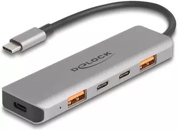 DeLock USB-Hub 2x USB-A + 2x USB-C 10Gbps PD 95W (64302)