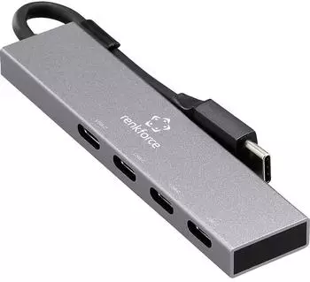 Renkforce RF-USBCH-205 USB-Hub 4-Port USB-C USB 3.2 Gen2 10GBit/s grau (RF-6902308)