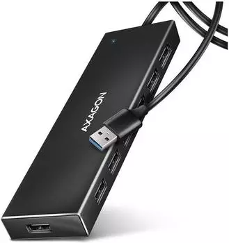Axagon HUE-F7A USB-Hub 7x USB 3.2 Gen 1, Aluminium, 1m USB-A-Kabel (HUE-F7A)